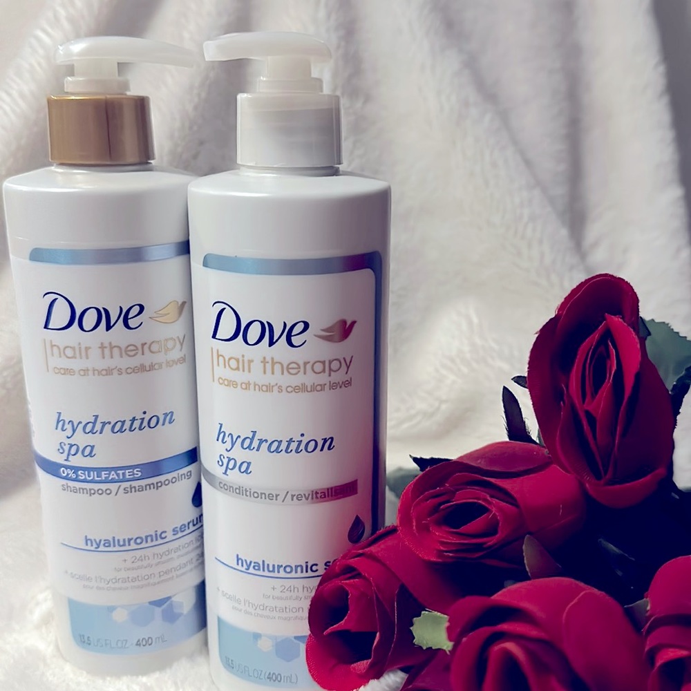 Dove hair therapy shampoo and conditioner hyaluronic serum 13.5fl.oz each